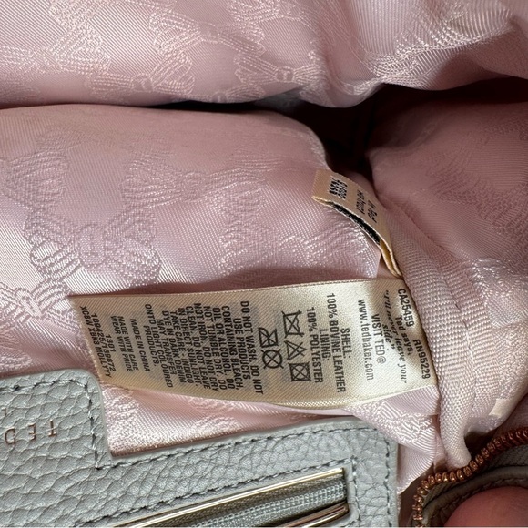 TED BAKER London Mini Backpack Bag Gray Pebble Leather Adjustable - Picture 11 of 11